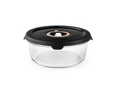 Round vacuum glass container – 930 ml