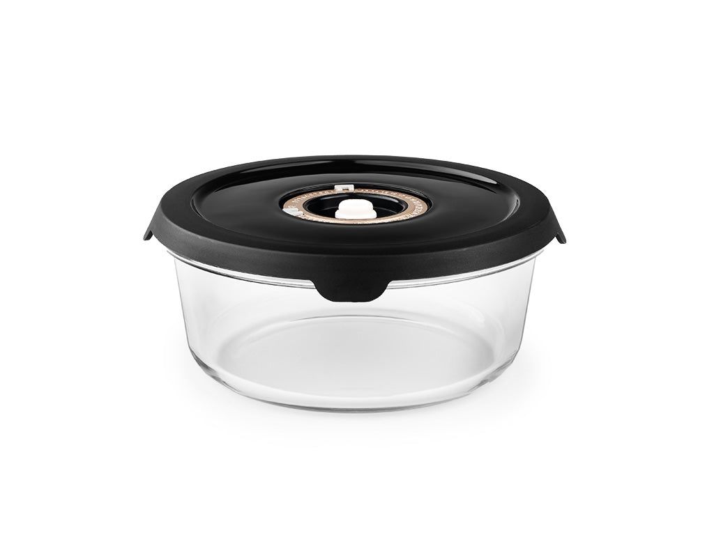 ROUND VACUUM GLASS CONTAINER – 930ML