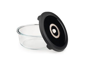 ROUND VACUUM GLASS CONTAINER – 930ML