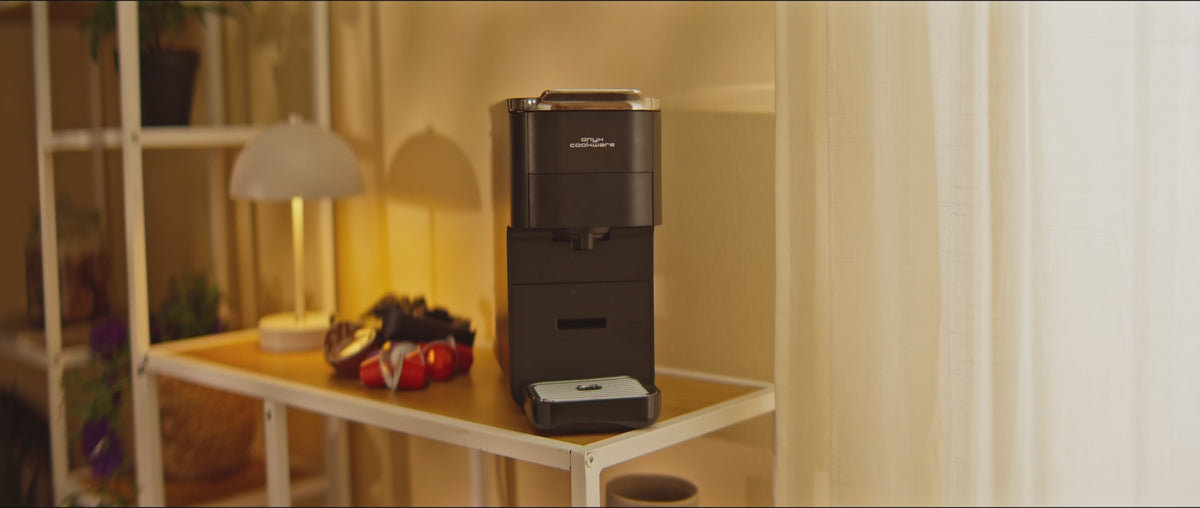 Load video: 
Capsule coffee brewer