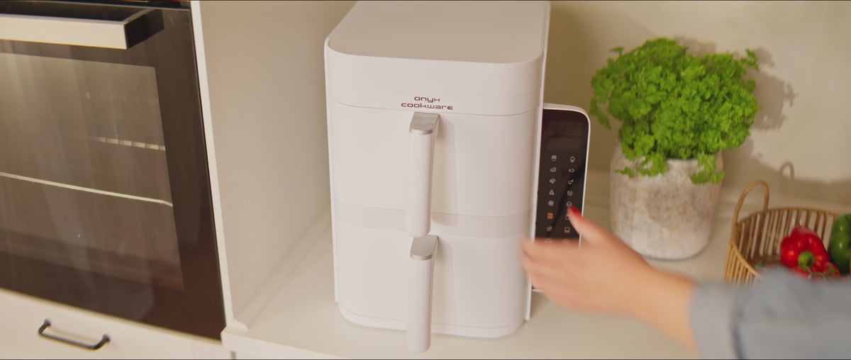 Indlæs video: 
Airfryer - dual stack 12L - hvid