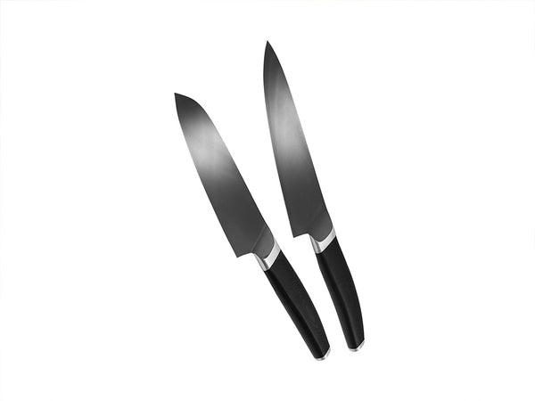 Onyx Black Knife Block w/ Titanium Coating 7 Pcs Set
