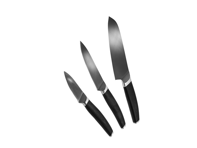 3-PCS SANTOKU-UTILITY-PARING KNIFE SET